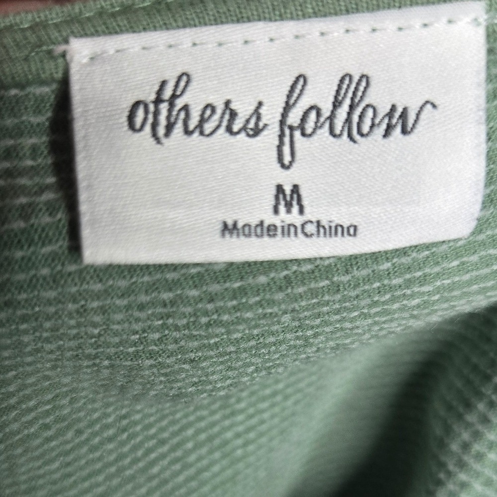 Others Follow Sage Green Button Halter Crop Top Women's Medium Cottagecore Boho - Picture 6 of 8
